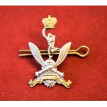 The Queen's Gurkha Signals OR's Cap Badge (Bi-metal), two lugs and made 'F&S'