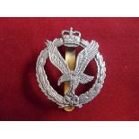 Army Air Corps EIIR Cap Badge (Silver-plate), two lugs. Design reformed in 1957. K&K: 2056