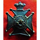 King's Royal Rifle Corps Victorian Cap Badge (Blackened-bronze), two lugs, a scarce variant. -King's