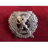 14th County of London Battalion (London Scottish Regiment) WWI Cap Badge (White-metal), two lugs.