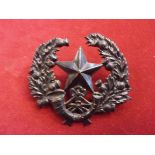 Cameronians (Scottish Rifles) WWI Economy Glengarry Badge (Brass), two lugs. K&K: 631