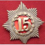 15th (York East Riding) Regiment of Foot Glengarry and pre-Territorial era 1874-1881 Badge, K&K: