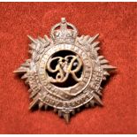 East Surrey Regiment (6th Battalion) Territorial WWI Cap Badge (Blackened-brass), slider, second