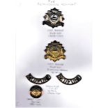 Bedfordshire Regiment Cap Badges (2) in (Bi-metal and Brass) one WWI Economy variant, with a