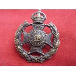 19th County of London Regiment (St. Pancras) WWI Cap Badge (Blackened-brass), two lugs, design