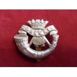 1st Cornwall (Truro) Regiment Volunteer Battalion WWI Cap Badge (White-metal), slider, first type