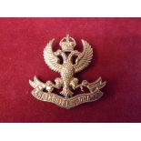 The Lanarkshire (Yeomanry) Lancers WWI Cap Badge (Gilding-metal), slider. K&K: 1430