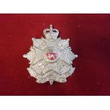 The Border Regiment EIIR Cap Badge (White-metal and red painted centre), slider and made J.R. Gaunt.