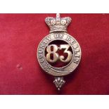 83rd (County of Dublin) Regiment of Foot Glengarry and pre-Territorial era 1874-1881 Badge, K&K: