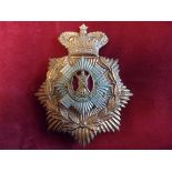 Royal Scots Victorian Helmet Plate, centre used 1881 to 1914 Other Ranks centre badge with QVC crown