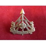 Reconnaissance Corps (Yorkshire Division) WWII Other Ranks Cap Badge (White-metal), two lugs. K&K: