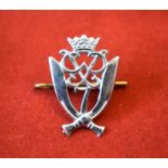 7th Gurkha Rifles (Duke of Edinburgh's Own) Cap Badge (Chromed), two lugs.