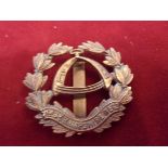 Hampshire Regiment 7th (Duke of Connaught's Own) Battalion WWI Officers Cap Badge (Gilding-metal),