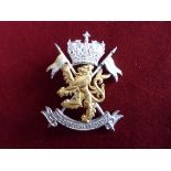 The Scottish Yeomanry Officers EIIR Cap Badge (Silver and gilt), two lugs and stamped L.B & B.