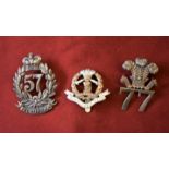 57th & 77th Duke of Cambridge's Own (Middlesex) Glengarry Badges and Forage Cap Badge (Gilding-metal