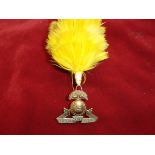 The Lancashire Fusiliers WWI Cap Badge (Bi-metal) with fellow feather plume for the dress cap. K&