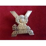 The Lowland Regiment WWII Glengarry Cap Badge (White-metal), two lugs. K&K: 2022