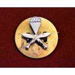 153rd Gurkha Parachute Battalion Beret Badge (White-metal), lugs.