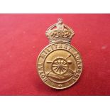 Royal Military Academy Officer-Cadets' Cap Badge issued 1902- (Gilding-metal), tab fitting. K&K: