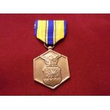 United States of America WWII/Vietnam War Service Air Force Commendation Medal, makers mark 'G1'.