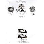 16th/5th Queen's Royal Lancers EIIR Cap Badge and Collar Badges (Anodised and White-metal) K&
