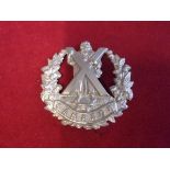 The Queen's Own Cameron Highlanders WWI Other Ranks Glengarry Cap Badge (White-metal), two lugs an