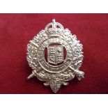 5th City of London Regiment (London Rifle Brigade) Cap Badge (White-metal), two lugs. K&K: 1819