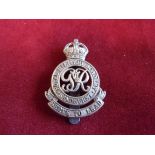 Royal Military Academy Sandhurst Officers Cap Badge (Silver-plated), slider and made J.R. Gaunt. The