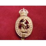 The Duke of Connaught's Own Royal East Kent Yeomanry (Mounted Rifles) WWI Cap Badge (Brass), slider.