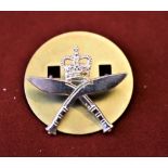 Royal Gurkha Rifles Regiment OR's Cap Badge (Plated), two lugs and made 'F&S'