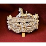 Gloucestershire Regiment EIIR Cap Badge (White-metal), slider and made 'AMMO UK'