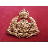 Derbyshire Yeomanry (Dragoons) WWI Cap Badge (Brass), two lugs, first type. K&K: 1442