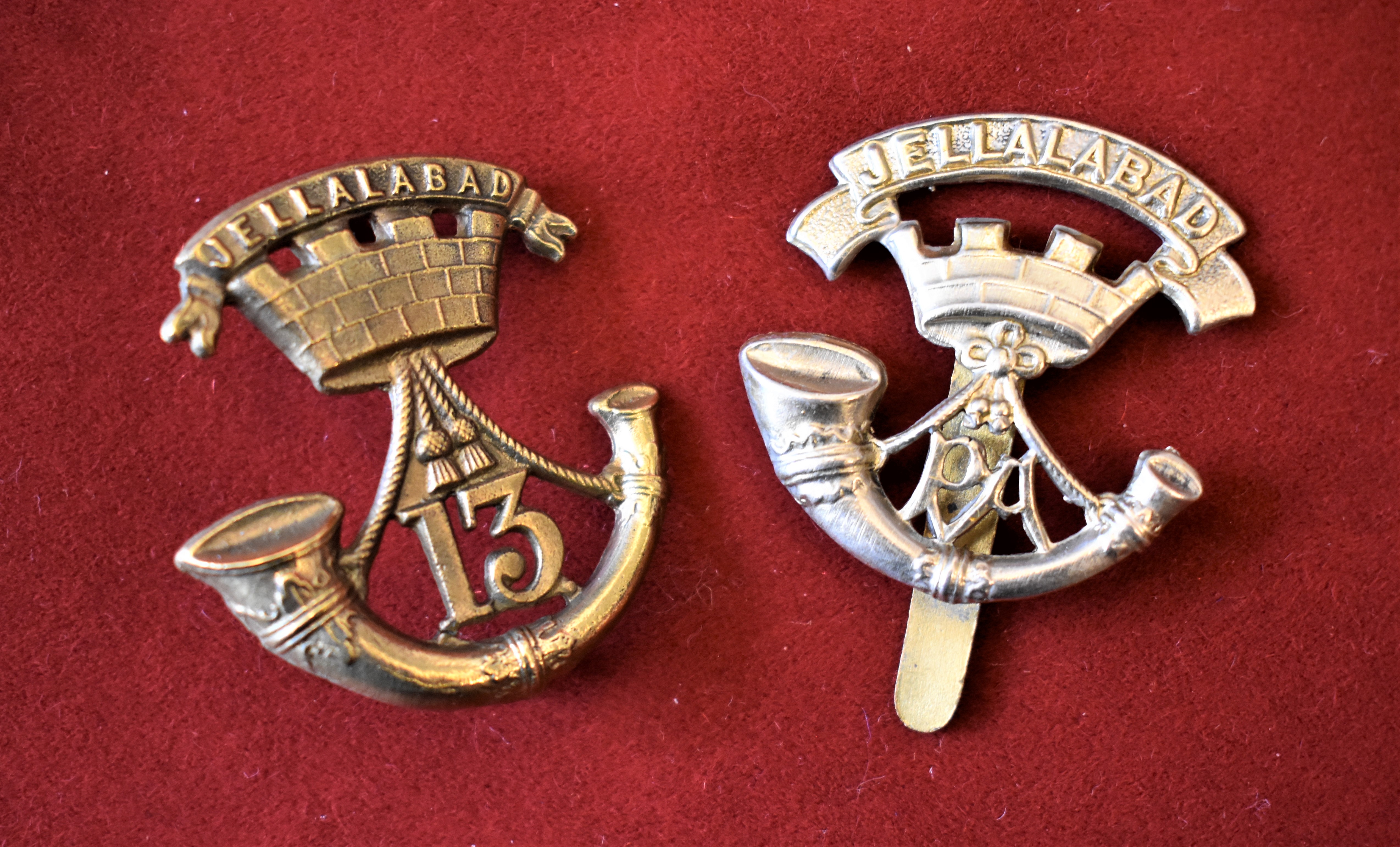 13th Prince Albert's (Somerset Light Infantry) Victorian Glengarry Badges (Gilding-metal and White- - Image 2 of 2