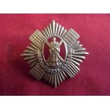 The Royal Scots (Lothian Regiment) WWI Economy Forage Cap Badge (Brass), two lugs. K&K: 589