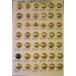 British Military Army Corps and Services Button Collection (42) including: Generals, Staff Officers,