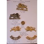 King's Own Royal (Lancaster) Regiment Badge Collection: Cap Badge (Gilding-metal), slider K&K: