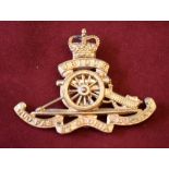 Royal Artillery EIIR Cap Badge (Anodised), slider and made 'Ammo UK'