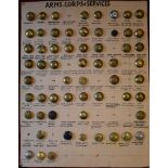 British Arms, Corps & Services (50) small Buttons: Generals, Staff Officers, Royal Artillery,