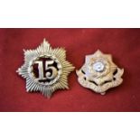 15th East Yorkshire Regt of Foot Glengarry Badge and Forage Cap Badge (Gilding-metal and Bi-