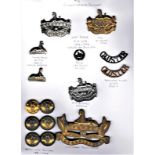 Gloucestershire Regiment Collection including: three Cap Badges K&K: 634 (White-metal and bass