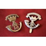13th Prince Albert's (Somerset Light Infantry) Victorian Glengarry Badges (Gilding-metal and White-