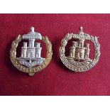 Dorsetshire Regiment WWI Cap Badge (Bi-metal), slider. K&K: 651-Dorsetshire Regiment WWI War Economy