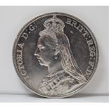 Great Britain 1887 Victoria Jubilee Crown, light hairline in the field, proof like, AUNC S 3291