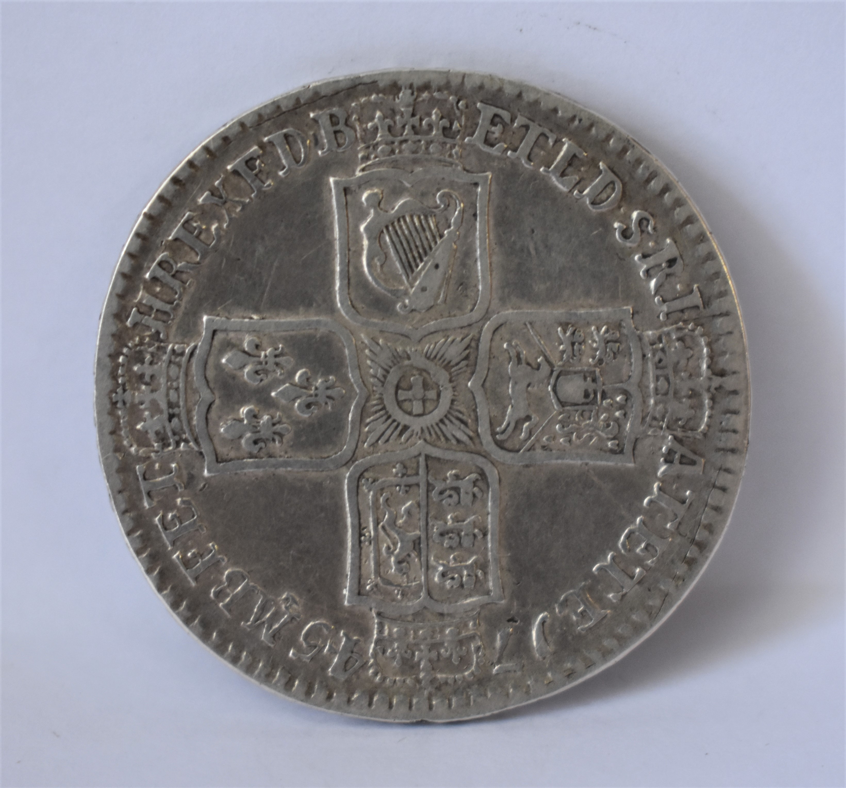 1745 'LIMA' George II Halfcrown, NONO old bust, Good fine/NVF, S 3695 - Image 2 of 2