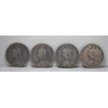 1887, 1888, 1889 and 1890 Victoria Jubilee Halfcrowns, Fair to fine (4)