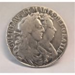 1689 William and Mary Halfcrown, S 3434 Good Fine. Cleaned