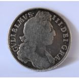 1701 William III Halfcrown, TERTIO, about Fine, Historically Cleaned, S 3496