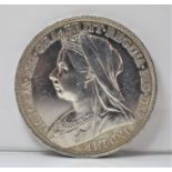 Great Britain 1894 LVIII Victoria Veiled Bust Crown, GEF, Historically Cleaned, S 3937