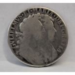 1689 William and Mary Halfcrown, Second Reverse S 3435 VG/NF