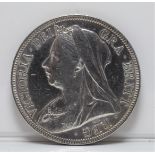 1894 Victoria 'Old Veiled Head' Halfcrown, AUNC, S 3938. A gem